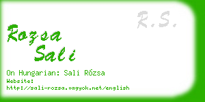 rozsa sali business card